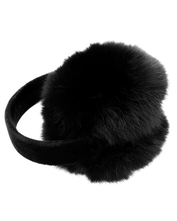 surell Rabbit Fur Earmuffs with Velvet Band