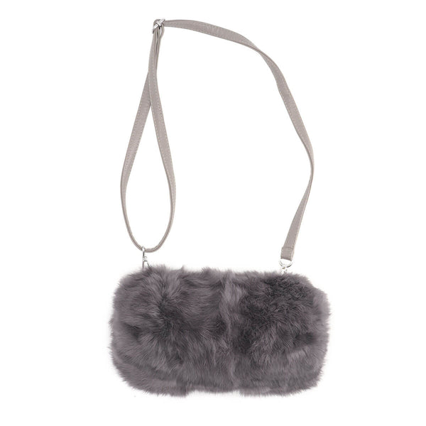 Surell Rabbit Fur Muff Bag