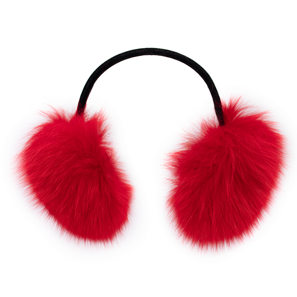 surell Red Fox Fur Earmuffs