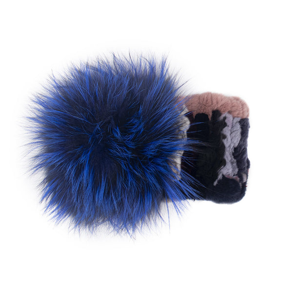 surell Rex Rabbit Fur and Fox Fur Knit Headband