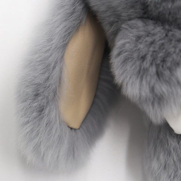 Surell Rex Rabbit Fur Bunny Keychain