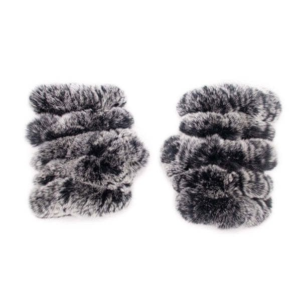 Surell Rex Rabbit Fur Fingerless Gloves