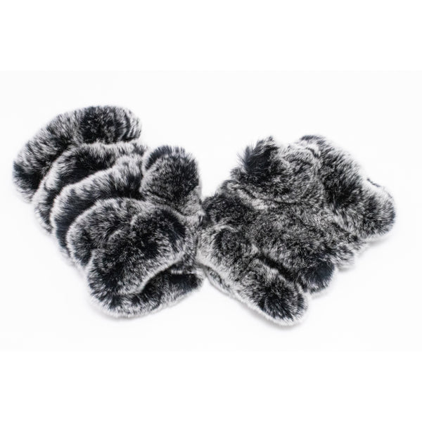 surell Rex Rabbit Fur Fingerless Gloves