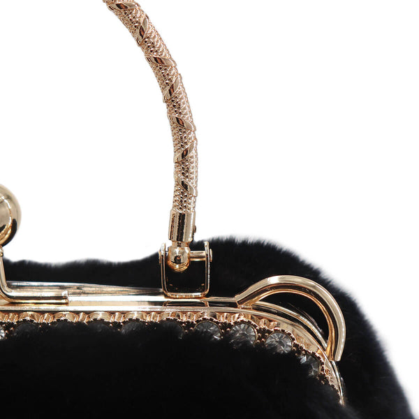 Surell Rex Rabbit Fur Handbag