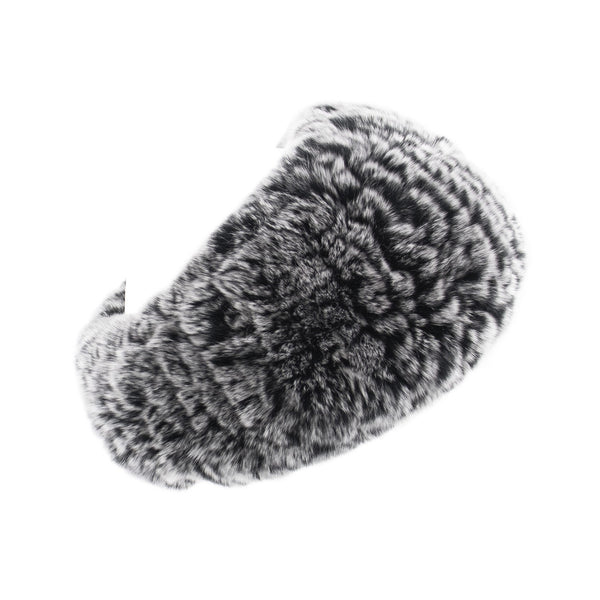 Surell Rex Rabbit Fur Knit Headband/Scarf