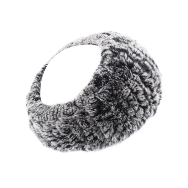 surell Rex Rabbit Fur Knit Headband/Scarf