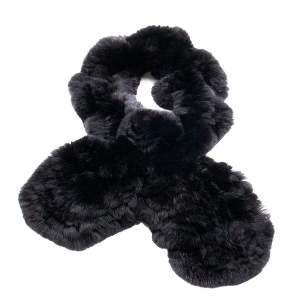 Surell Rex Rabbit Fur Ruffle Pull-Through
