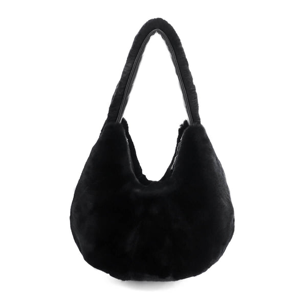 surell Rex Rabbit Fur Shoulder Bag