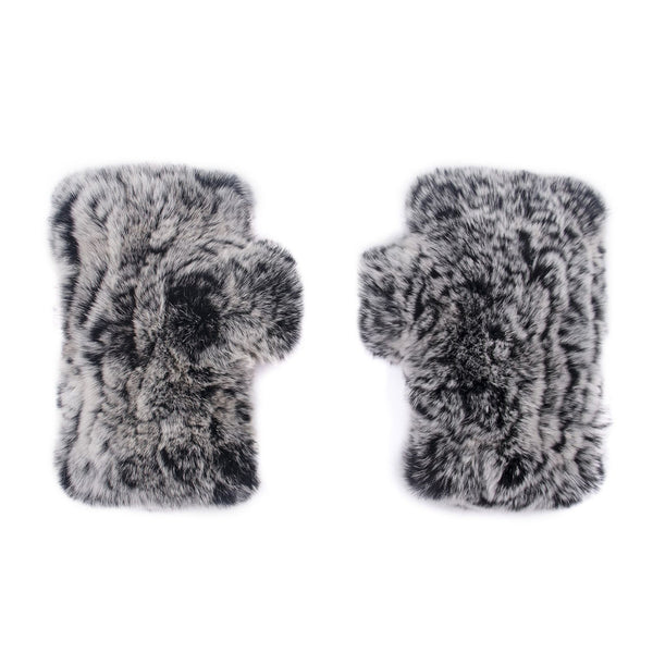 Surell Rex Rabbit Fur Texting Mittens