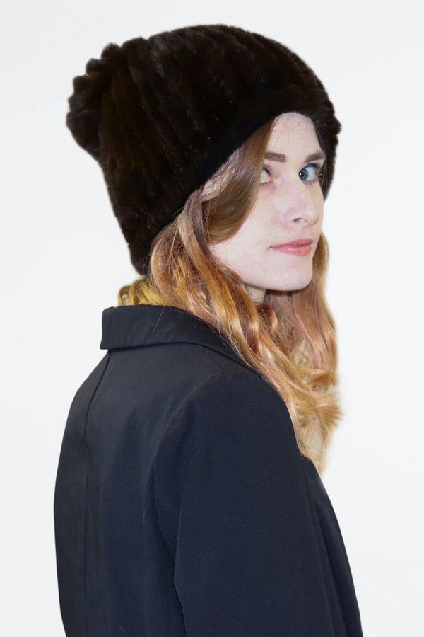 Surell Rex Rabbit Textile Beanie