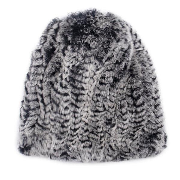 Surell Rex Rabbit Textile Knit Beanie