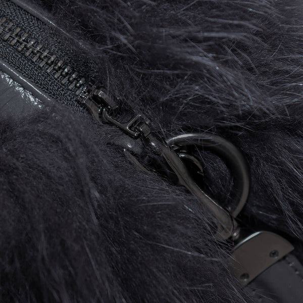 Surell Round Fox Fur Bag