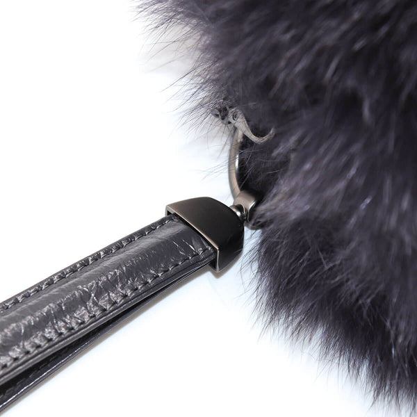 Surell Round Fox Fur Bag