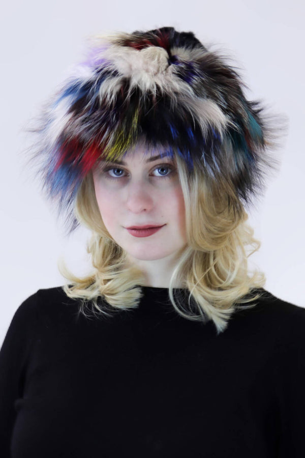 Surell Sheared Rabbit And Fox Fur Beanie