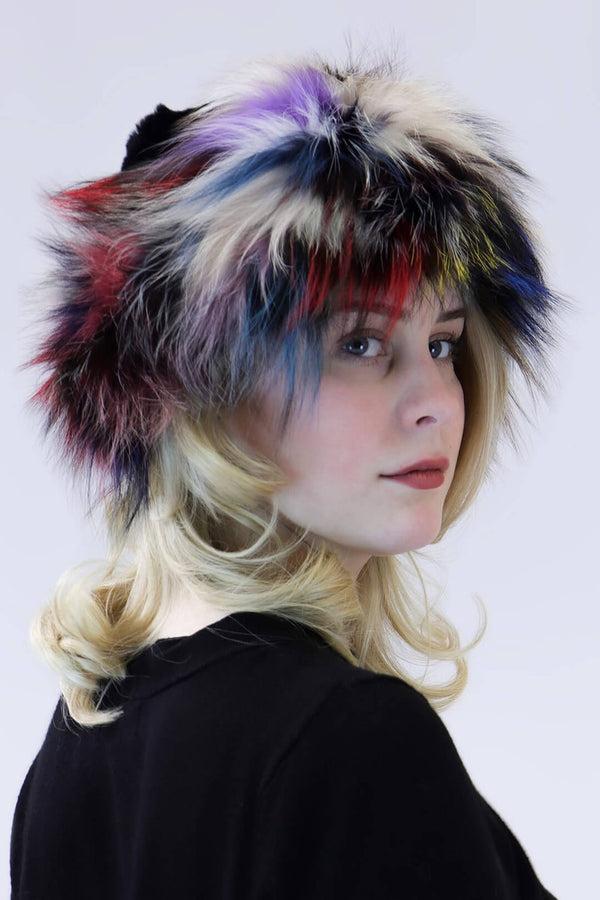 Surell Sheared Rabbit And Fox Fur Beanie