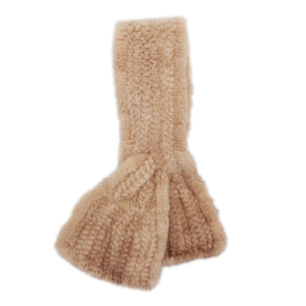 Surell Short Mink Fur Knit Pull-Through