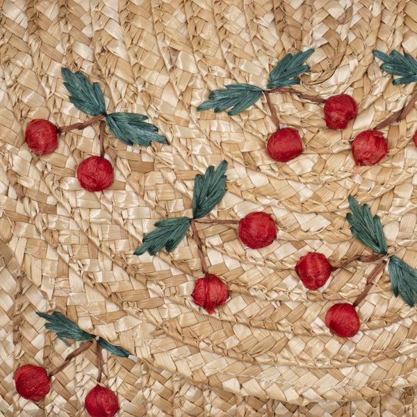 Surell Straw Cherry Crossbody