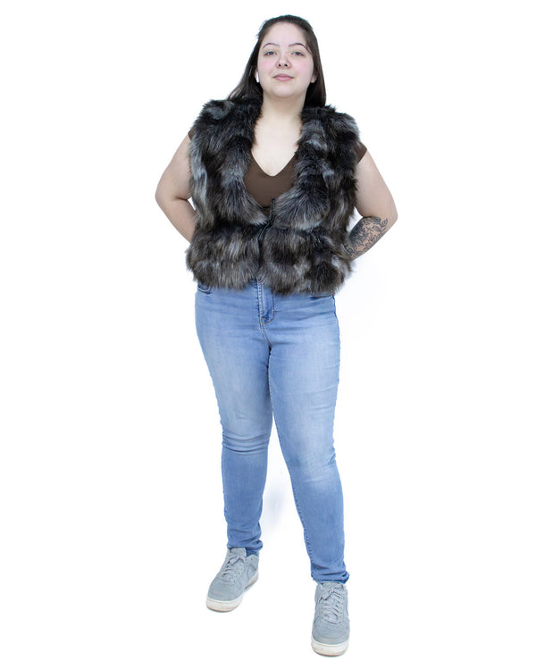 surell Women's Faux Fox Fur Vest