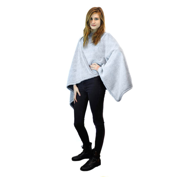 Surell Women's Faux Fur Poncho