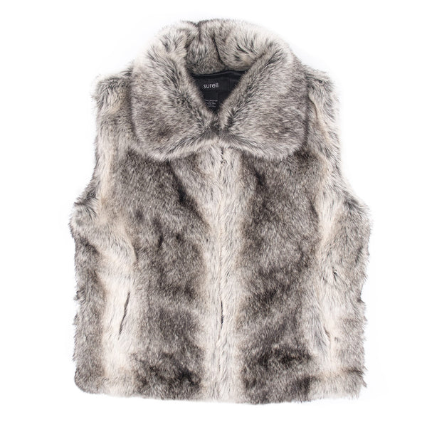 Surell Women's Faux Rabbit Fur Vest
