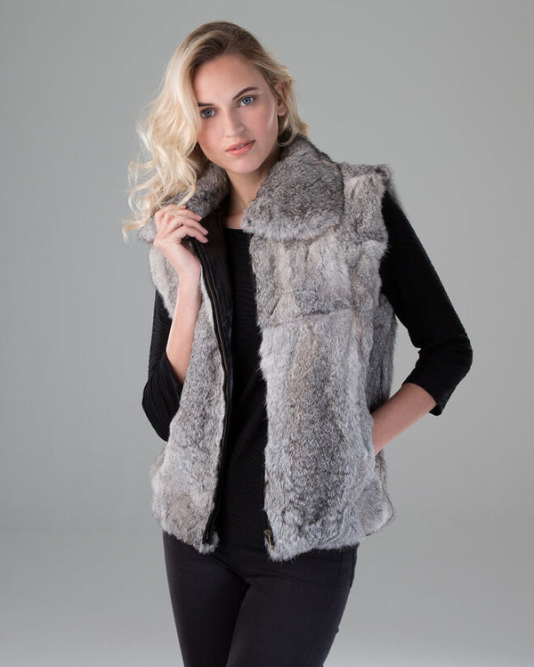 Surell Women's Rabbit Fur Vest