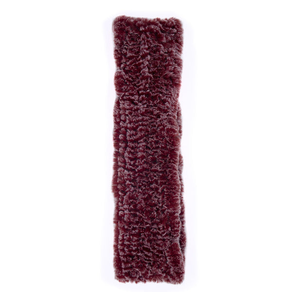 surell Wine Frost Faux Rex Rabbit Fur Infinity Loop
