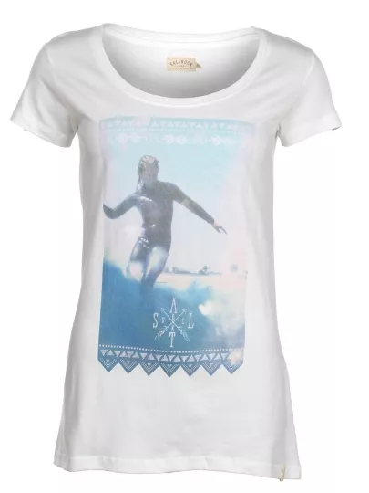 surfanic Saltrock Cross Stepper Drop Hem Tee