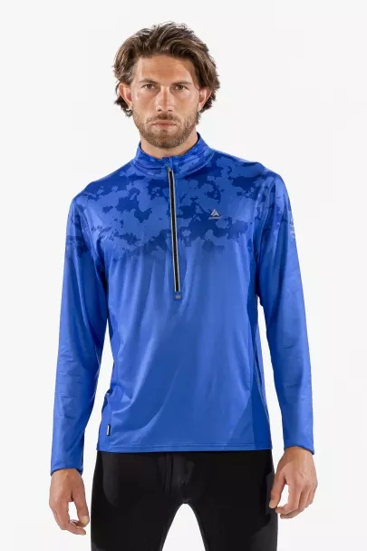 Surfanic Surfanic Bodyfit Broken Map Zip Neck