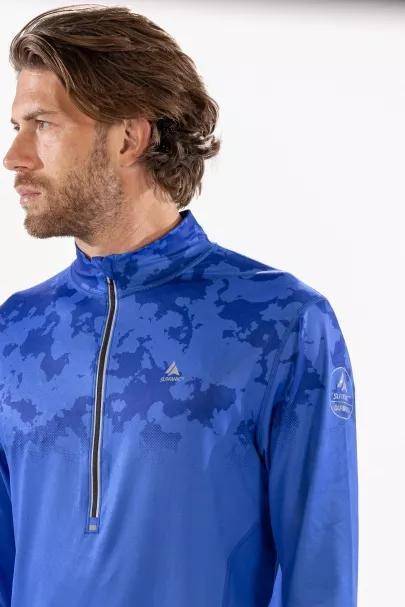 Surfanic Surfanic Bodyfit Broken Map Zip Neck