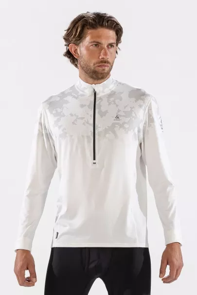 surfanic Surfanic Bodyfit Broken Map Zip Neck