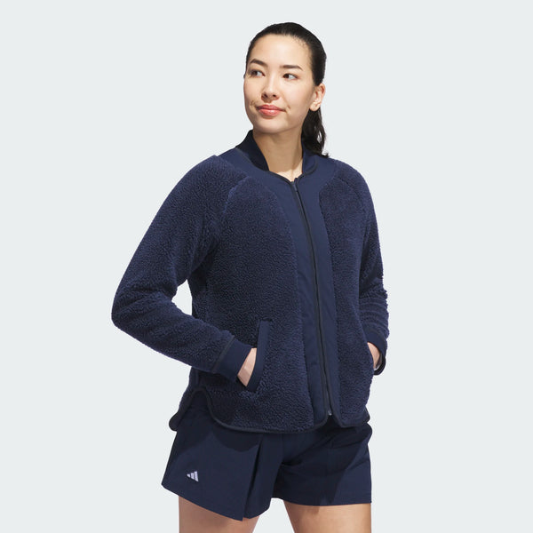 surprizeshop Adidas Ladies Go-To Golf Fleece Jacket - Navy