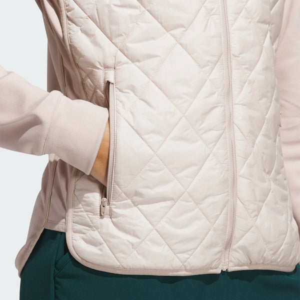 Surprizeshop Adidas Ladies Ultimate365 Quilted Full Zip Golf Jacket - Wonder Taupe