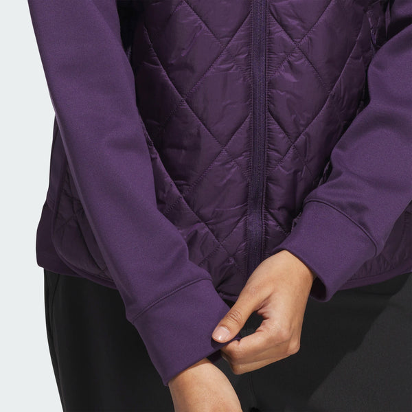 Surprizeshop Adidas Ladies Ultimate365 Quilted Full Zip Golf Jacket - Purple