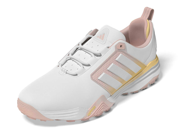 Surprizeshop Adidas Womens Adipower 26 Waterproof Golf Shoes - White Pink & Tangerine
