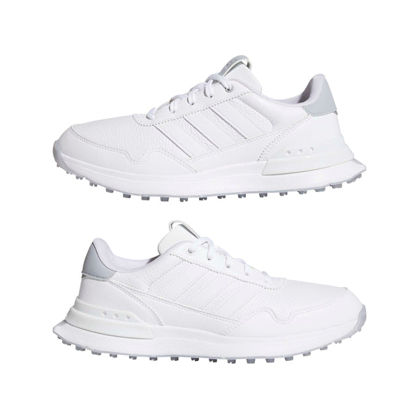 Surprizeshop Adidas Womens S2G 26 Leather Spikeless Waterproof Golf Shoes - White & Silver