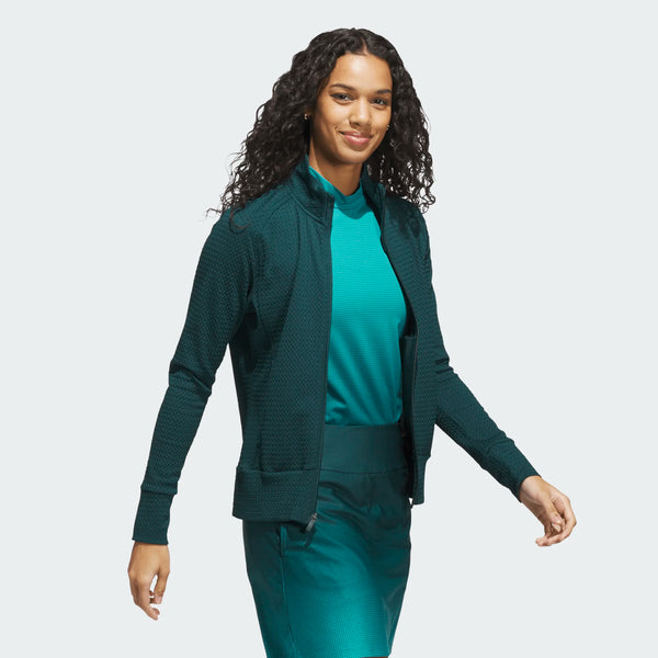 Surprizeshop Adidas Womens Ultimate365 Textured Golf Jacket - Emerald