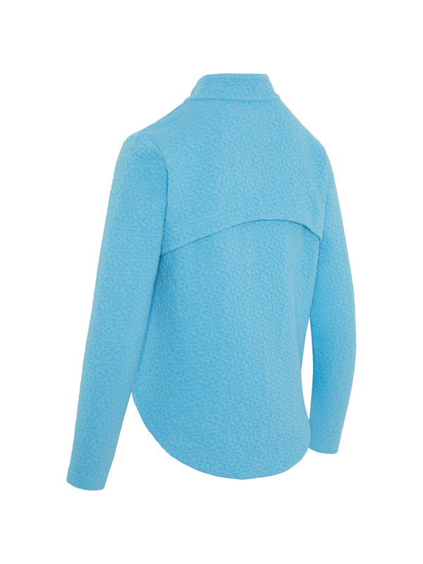 Surprizeshop Callaway 1/2 Zip Ladies Knit Golf Pullover Sweater - Ethereal Blue