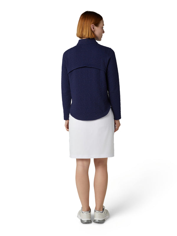 Surprizeshop Callaway 1/2 Zip Ladies Knit Golf Pullover Sweater - Peacoat