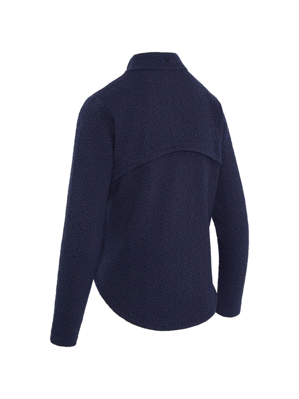 Surprizeshop Callaway 1/2 Zip Ladies Knit Golf Pullover Sweater - Peacoat