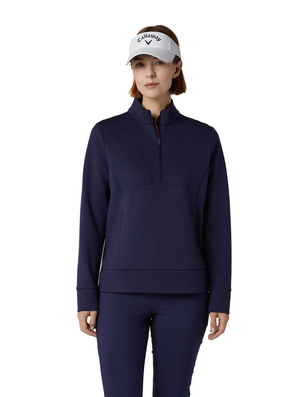 Surprizeshop Callaway 1/2 Zip Soft Touch Ladies Golf Pullover - Peacoat