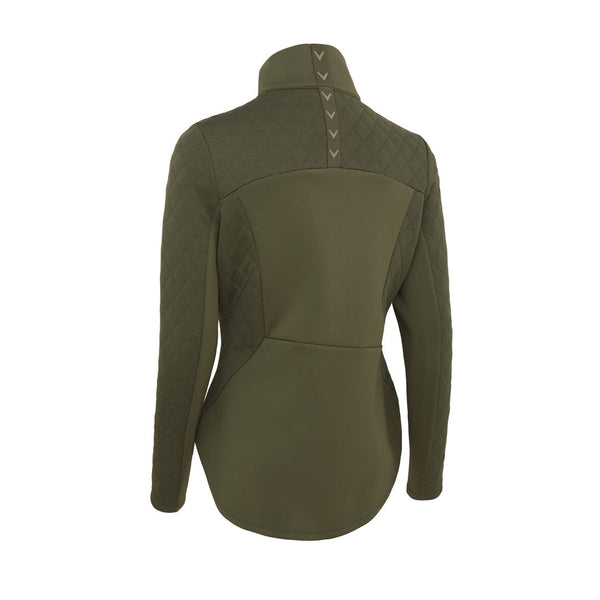 Surprizeshop Callaway Golf Ladies Quilted Knit Stretch Pullover - Industrial Green