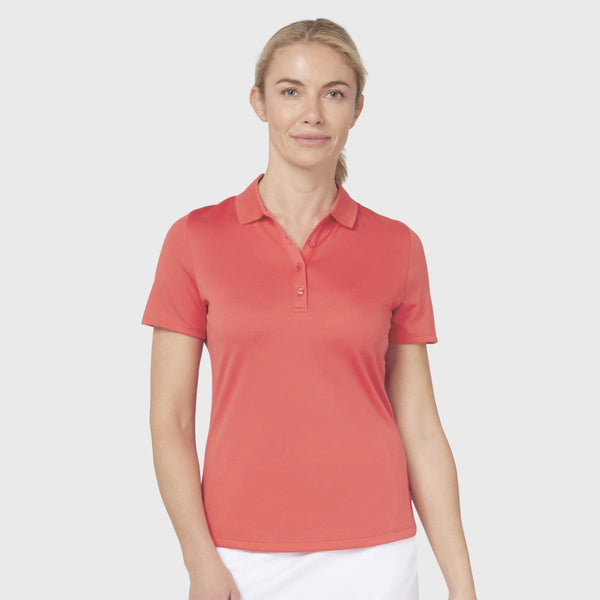 surprizeshop Callaway Golf Ladies Swingtech Short Sleeve Polo - Geranium