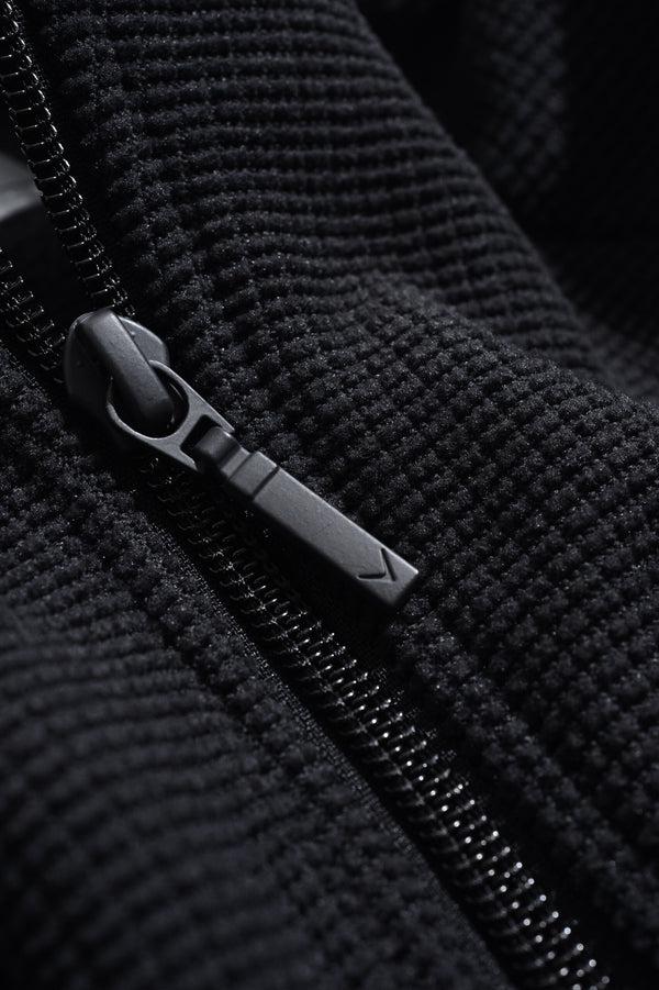 Surprizeshop Callaway Ladies Golf Stretch Waffle Knit Fleece Jacket - Caviar