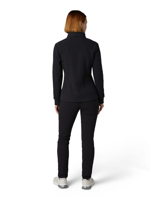 Surprizeshop Callaway Ladies Golf Stretch Waffle Knit Fleece Jacket - Caviar