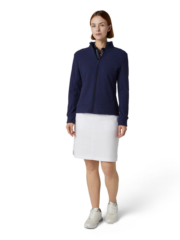Surprizeshop Callaway Ladies Golf Stretch Waffle Knit Fleece Jacket - Peacoat