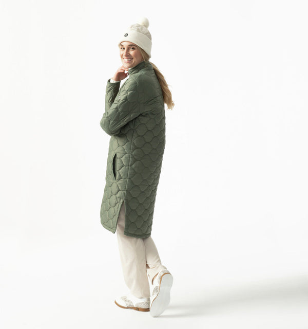 Surprizeshop Daily Sports Bonnie Padded Long Length Coat - Moss