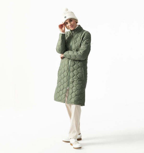 Surprizeshop Daily Sports Bonnie Padded Long Length Coat - Moss
