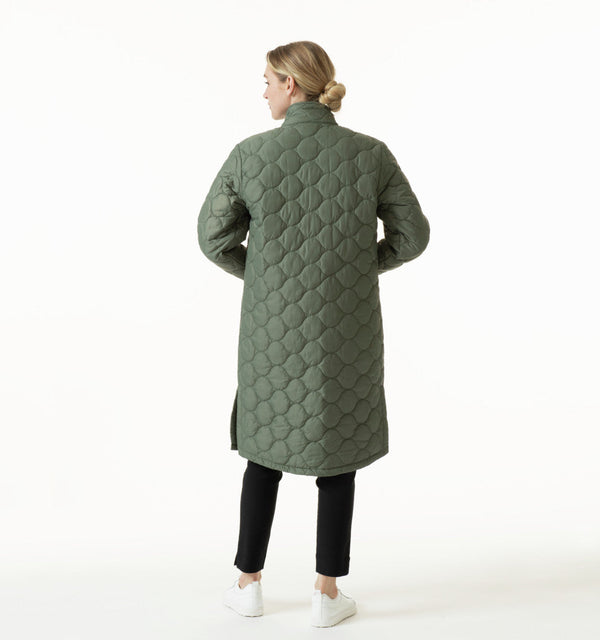 Surprizeshop Daily Sports Bonnie Padded Long Length Coat - Moss