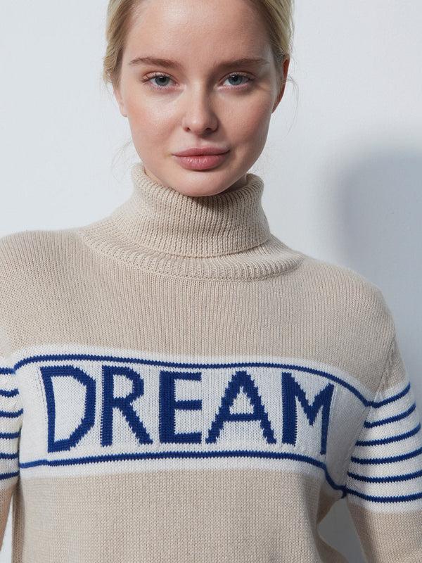 Surprizeshop Daily Sports Cozenza Long Sleeve Roll Neck Pullover- Raw