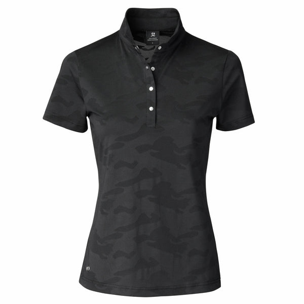 Surprizeshop Daily Sports Jess Cap Sleeve Polo Shirt - Black